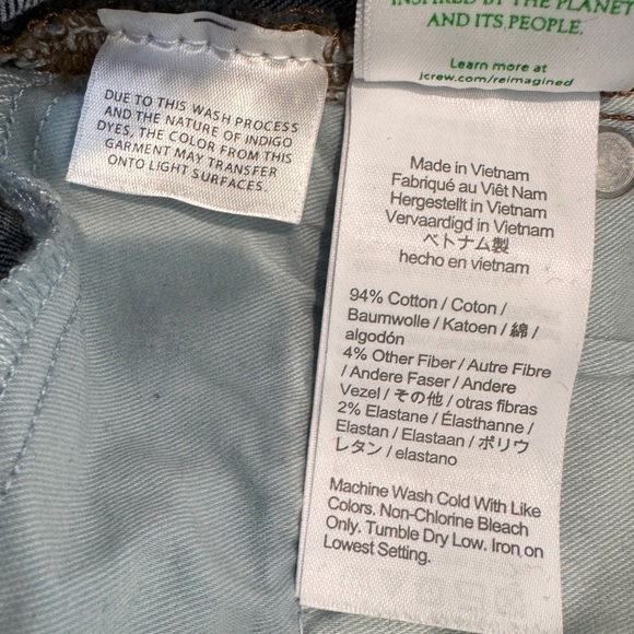 J. Crew 8” Toothpick High Rise Blue Women’s Jeans (34) - Picture 8 of 8